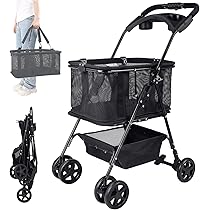 Amazon｜Joyfultails ショッピングカート ワンタッチ 折りたたみ